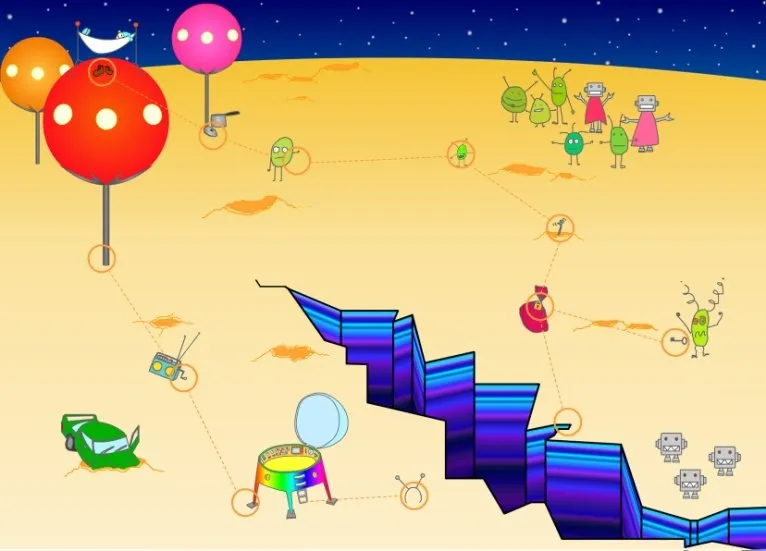 The Alien game board